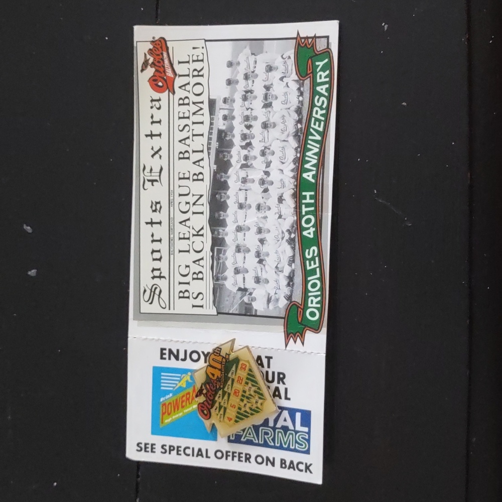 Orioles 40th anniversary pin